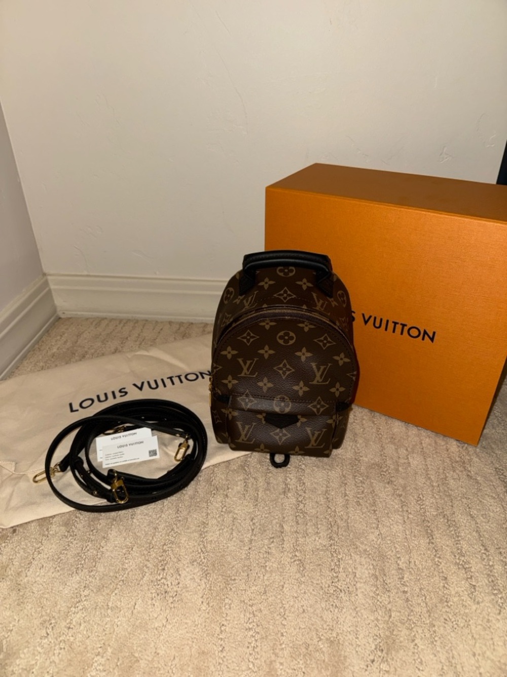 Louis Vuitton Brown Monogram Mini Backpack with Gold Hardware